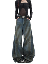 Y2K Dirty Ripped Denim Jeans